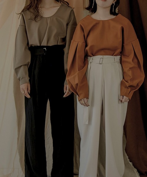 lawgy(ラウジー)の「sleeve tuck cut tops(その他トップス・レディース・ブラウン/キャメル・FREE)」の16枚目の写真