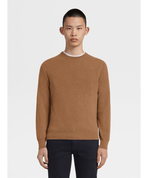 ZEGNA(ゼニア)の「ゼニア クルーネック ニット(ニット/セーター・メンズ・ホワイト/グレー/レッド/ブルー/ダークベージュ/ダークグリーン・50/46/48/52/54)」の4枚目の写真