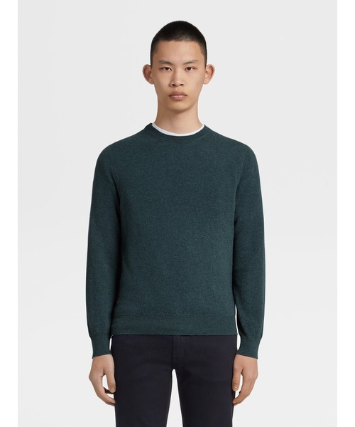 ZEGNA(ゼニア)の「ゼニア クルーネック ニット(ニット/セーター・メンズ・ホワイト/グレー/レッド/ブルー/ダークベージュ/ダークグリーン・50/46/48/52/54)」の5枚目の写真