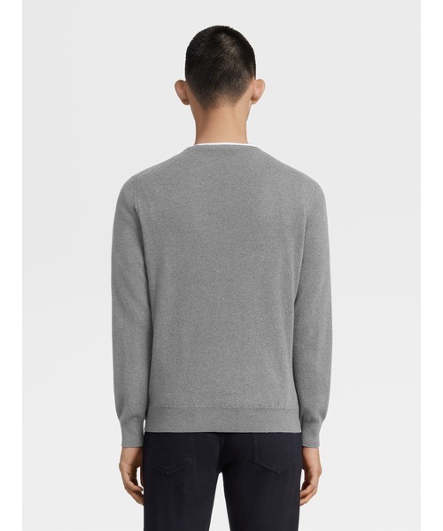 ZEGNA(ゼニア)の「ゼニア クルーネック ニット(ニット/セーター・メンズ・ホワイト/グレー/レッド/ブルー/ダークベージュ/ダークグリーン・50/46/48/52/54)」の18枚目の写真