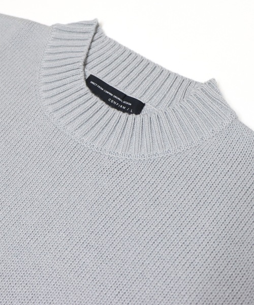 Confirm(コンファーム)の「Confirm / コンファーム ビッグシルエットモックネックニット(ニット/セーター・メンズ・ライトグレー/ブラック/ボルドー/ブラック×グレー/グリーン/ライトグリーン/ブルー・M/L)」の22枚目の写真