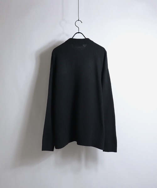 Confirm(コンファーム)の「Confirm / コンファーム ビッグシルエットモックネックニット(ニット/セーター・メンズ・ライトグレー/ブラック/ボルドー/ブラック×グレー/グリーン/ライトグリーン/ブルー・M/L)」の11枚目の写真