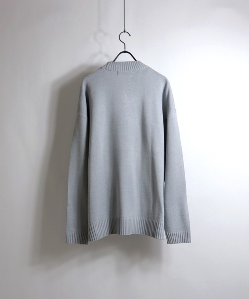 Confirm(コンファーム)の「Confirm / コンファーム ビッグシルエットモックネックニット(ニット/セーター・メンズ・ライトグレー/ブラック/ボルドー/ブラック×グレー/グリーン/ライトグリーン/ブルー・M/L)」の15枚目の写真