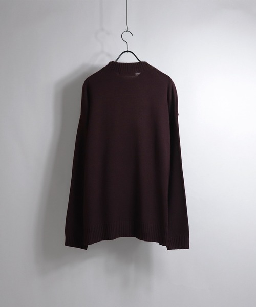 Confirm(コンファーム)の「Confirm / コンファーム ビッグシルエットモックネックニット(ニット/セーター・メンズ・ライトグレー/ブラック/ボルドー/ブラック×グレー/グリーン/ライトグリーン/ブルー・M/L)」の21枚目の写真