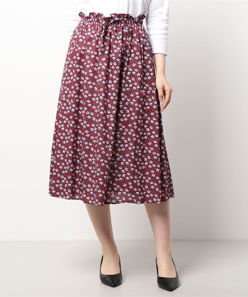 To b. by agnes b.（トゥービーバイアニエスベー）の「WQ05 JUPE レトロフラワースカート（スカート・レディース・レッド系その他・38/36）」の6枚目の写真