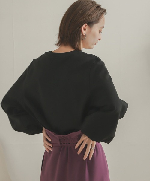 SENSE OF PLACE by URBAN RESEARCH（センスオブプレイスバイアーバンリサーチ）の「ボリュームスリーブスウェットプルオーバー（スウェット・レディース・キャメル/ブラック/ライトベージュ/ライトブルー・ONE）」の10枚目の写真