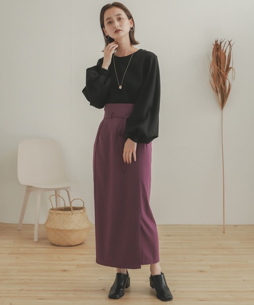 SENSE OF PLACE by URBAN RESEARCH（センスオブプレイスバイアーバンリサーチ）の「ボリュームスリーブスウェットプルオーバー（スウェット・レディース・キャメル/ブラック/ライトベージュ/ライトブルー・ONE）」の12枚目の写真