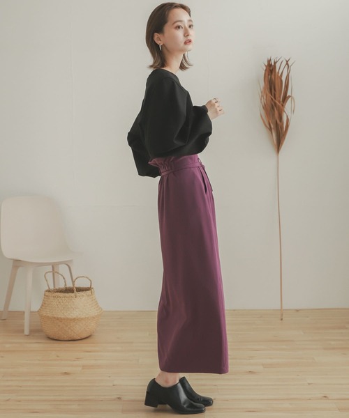 SENSE OF PLACE by URBAN RESEARCH（センスオブプレイスバイアーバンリサーチ）の「ボリュームスリーブスウェットプルオーバー（スウェット・レディース・キャメル/ブラック/ライトベージュ/ライトブルー・ONE）」の14枚目の写真