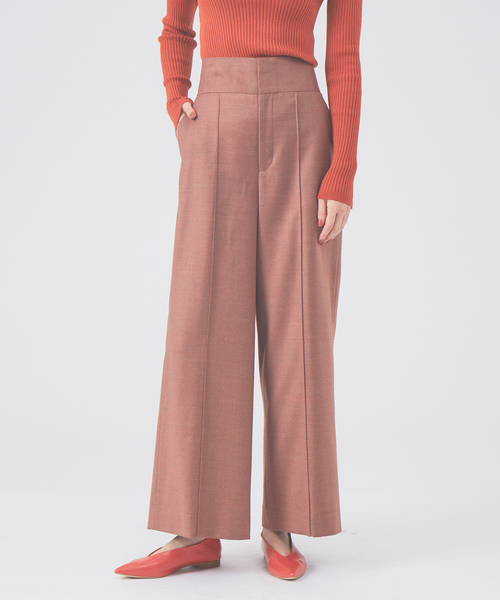 qualite（カリテ）の「ハイウエストストレートワイドパンツ（その他パンツ・レディース・チャコールグレー/オレンジ系その他・40/38/36）」の20枚目の写真