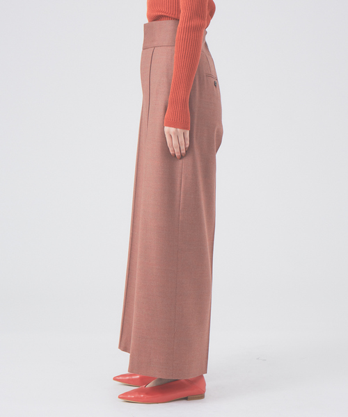 qualite（カリテ）の「ハイウエストストレートワイドパンツ（その他パンツ・レディース・チャコールグレー/オレンジ系その他・40/38/36）」の16枚目の写真