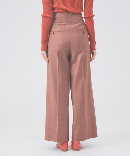 qualite（カリテ）の「ハイウエストストレートワイドパンツ（その他パンツ・レディース・チャコールグレー/オレンジ系その他・40/38/36）」の13枚目の写真