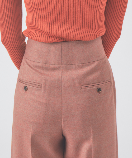 qualite（カリテ）の「ハイウエストストレートワイドパンツ（その他パンツ・レディース・チャコールグレー/オレンジ系その他・40/38/36）」の11枚目の写真