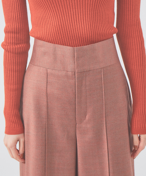 qualite（カリテ）の「ハイウエストストレートワイドパンツ（その他パンツ・レディース・チャコールグレー/オレンジ系その他・40/38/36）」の4枚目の写真