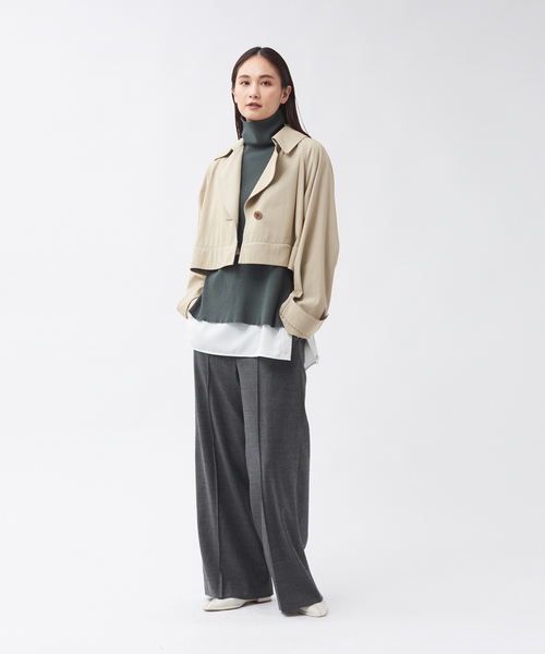 qualite（カリテ）の「ハイウエストストレートワイドパンツ（その他パンツ・レディース・チャコールグレー/オレンジ系その他・40/38/36）」の12枚目の写真