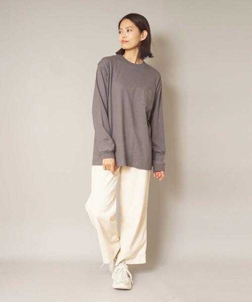 HANES(ヘインズ)の「【HANES/ヘインズ】BEEFY L/S POCK-TEE H5196 ビーフィー ポケット付き ロンT 無地 ユニセックス(Tシャツ/カットソー・メンズ・ブラック/グレー/チャコールグレー/ネイビー/ホワイト・X-LARGE/LARGE/X-SMALL/SMALL/MEDIUM)」の18枚目の写真