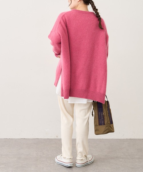 PUAL CE CIN（ピュアルセシン）の「針抜きリブパンツ（その他パンツ・レディース・ブラック/グレー/ナチュラル・FREE）」の4枚目の写真