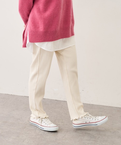 PUAL CE CIN（ピュアルセシン）の「針抜きリブパンツ（その他パンツ・レディース・ブラック/グレー/ナチュラル・FREE）」の14枚目の写真