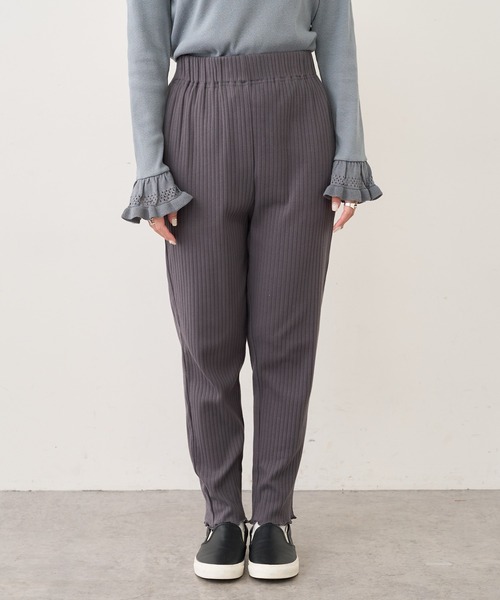 PUAL CE CIN（ピュアルセシン）の「針抜きリブパンツ（その他パンツ・レディース・ブラック/グレー/ナチュラル・FREE）」の19枚目の写真