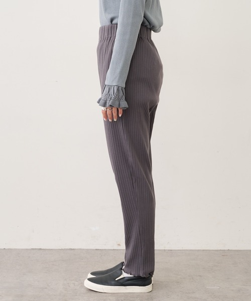 PUAL CE CIN（ピュアルセシン）の「針抜きリブパンツ（その他パンツ・レディース・ブラック/グレー/ナチュラル・FREE）」の10枚目の写真