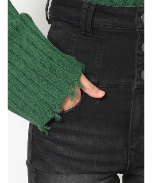 EMODA(エモダ)の「ダブルラインハイウエストパギンス(デニムパンツ・レディース・ブラック/インディゴブルー・SMALL/MEDIUM/X-SMALL)」の7枚目の写真