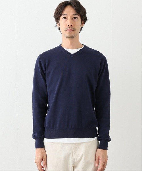 417 EDIFICE（フォーワンセブンエディフィス）の「【FDS / フェイマス デパートメント ストア】 Vネックコットンニット（ニット/セーター・メンズ・チャコールグレー/ネイビー・MEDIUM/LARGE/SMALL）」の14枚目の写真