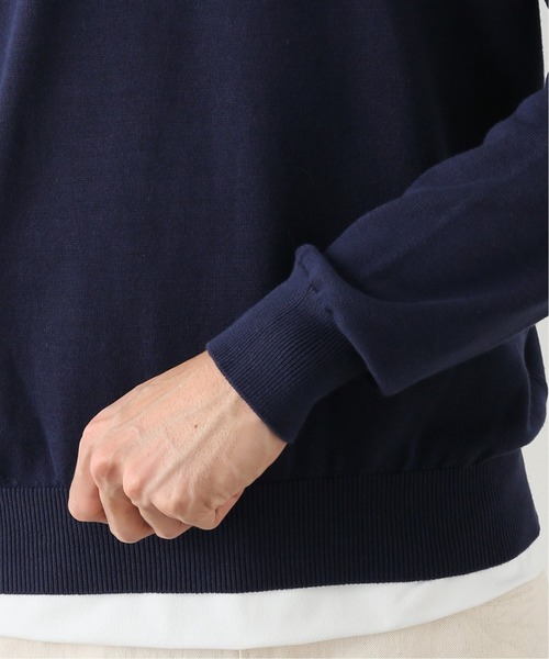 417 EDIFICE（フォーワンセブンエディフィス）の「【FDS / フェイマス デパートメント ストア】 Vネックコットンニット（ニット/セーター・メンズ・チャコールグレー/ネイビー・MEDIUM/LARGE/SMALL）」の6枚目の写真