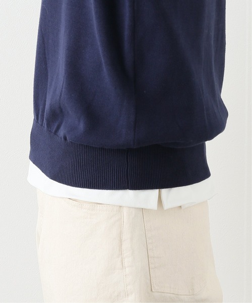 417 EDIFICE（フォーワンセブンエディフィス）の「【FDS / フェイマス デパートメント ストア】 Vネックコットンニット（ニット/セーター・メンズ・チャコールグレー/ネイビー・MEDIUM/LARGE/SMALL）」の13枚目の写真