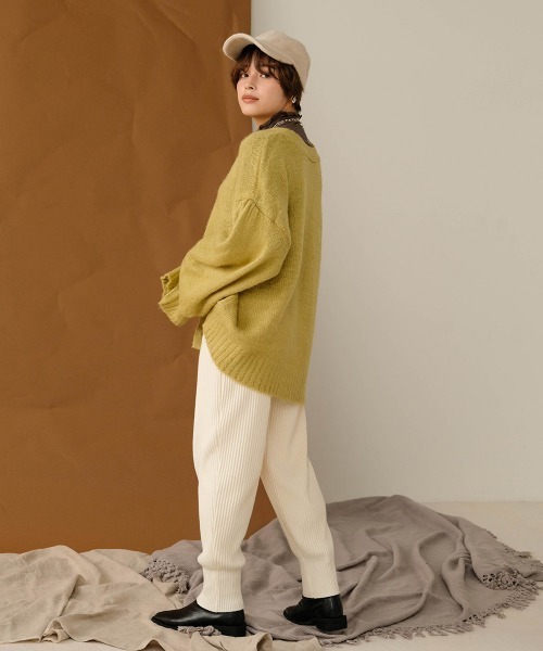 Bab(バブ)の「【WEB限定】2wayブラッシュドニットカーディガン(カーディガン/ボレロ・レディース・ダークオレンジ/グレー系その他/ライトグリーン・FREE)」の16枚目の写真