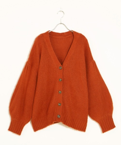 Bab(バブ)の「【WEB限定】2wayブラッシュドニットカーディガン(カーディガン/ボレロ・レディース・ダークオレンジ/グレー系その他/ライトグリーン・FREE)」の17枚目の写真