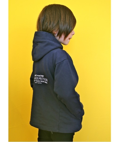 GROOVY COLORS（グルービーカラーズ）の「裏毛 SF パーカー（パーカー・キッズ・チャコールグレー/ネイビー/アイボリー・100/110/120）」の7枚目の写真