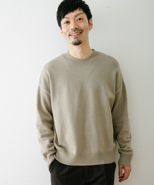 ITEMS URBANRESEARCH（アイテムズ アーバンリサーチ）の「マルチファンクション クルーネックニット（ニット/セーター・メンズ・ブラック/オフホワイト/グレー/ブラウン・MEDIUM/LARGE）」の3枚目の写真