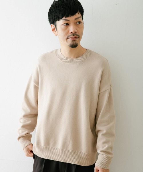 ITEMS URBANRESEARCH（アイテムズ アーバンリサーチ）の「マルチファンクション クルーネックニット（ニット/セーター・メンズ・ブラック/オフホワイト/グレー/ブラウン・MEDIUM/LARGE）」の8枚目の写真