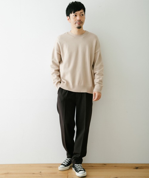 ITEMS URBANRESEARCH（アイテムズ アーバンリサーチ）の「マルチファンクション クルーネックニット（ニット/セーター・メンズ・ブラック/オフホワイト/グレー/ブラウン・MEDIUM/LARGE）」の17枚目の写真