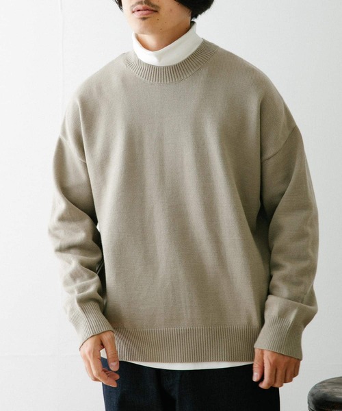 ITEMS URBANRESEARCH（アイテムズ アーバンリサーチ）の「マルチファンクション クルーネックニット（ニット/セーター・メンズ・ブラック/オフホワイト/グレー/ブラウン・MEDIUM/LARGE）」の6枚目の写真