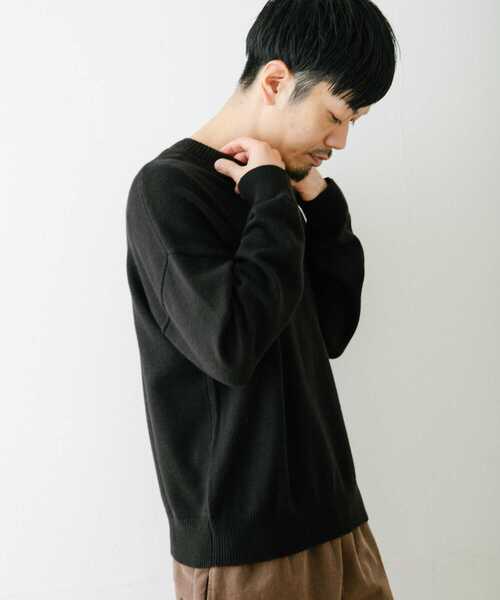 ITEMS URBANRESEARCH（アイテムズ アーバンリサーチ）の「マルチファンクション クルーネックニット（ニット/セーター・メンズ・ブラック/オフホワイト/グレー/ブラウン・MEDIUM/LARGE）」の12枚目の写真