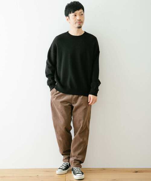 ITEMS URBANRESEARCH（アイテムズ アーバンリサーチ）の「マルチファンクション クルーネックニット（ニット/セーター・メンズ・ブラック/オフホワイト/グレー/ブラウン・MEDIUM/LARGE）」の21枚目の写真