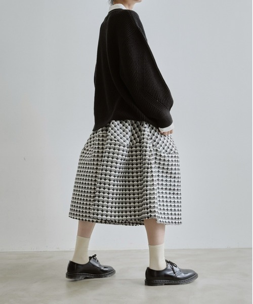 manana suerte（マニャーナスエルテ）の「ジャガードボリュームパンツ（その他パンツ・レディース・ブラック/ホワイト×ブラック・FREE）」の10枚目の写真