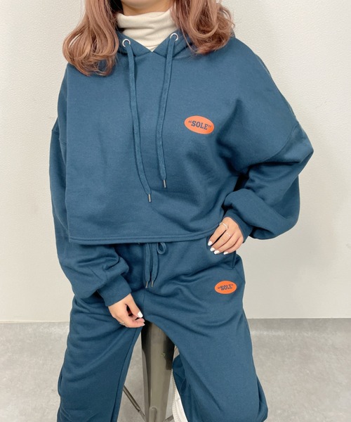 nemne store(ネンネストア)の「走り出す裏起毛スウェットパンツ(スウェットパンツ・レディース・ネイビー/グリーン/オートミール・フリー)」の12枚目の写真