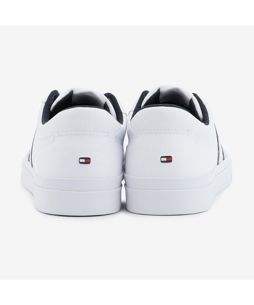 TOMMY HILFIGER（トミーヒルフィガー）の「レザーフラッグスニーカー（スニーカー・メンズ・ホワイト/ネイビー・26cm/26.5cm/27.5cm/28cm）」の3枚目の写真