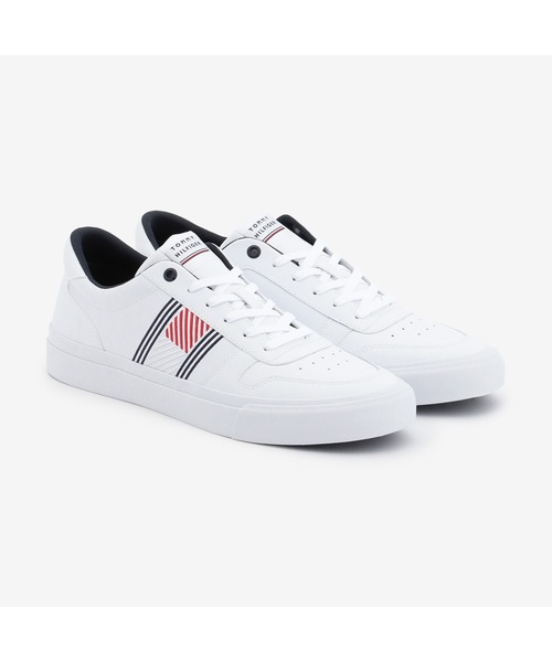 TOMMY HILFIGER（トミーヒルフィガー）の「レザーフラッグスニーカー（スニーカー・メンズ・ホワイト/ネイビー・26cm/26.5cm/27.5cm/28cm）」の11枚目の写真