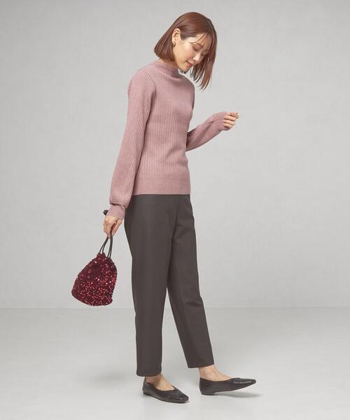 closet story（クローゼットストーリー）の「＜closet story＞ソデライン スタンドネックニット -ウォッシャブル-（ニット/セーター・レディース・ダークブラウン/ナチュラル/ライトピンク・FREE）」の8枚目の写真