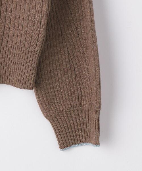 closet story（クローゼットストーリー）の「＜closet story＞ソデライン スタンドネックニット -ウォッシャブル-（ニット/セーター・レディース・ダークブラウン/ナチュラル/ライトピンク・FREE）」の16枚目の写真