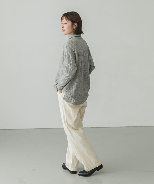 かぐれ(カグレ)の「ウールコットンワイドタートル(Tシャツ/カットソー・レディース・チャコールグレー/ライトグレー・FREE)」の18枚目の写真