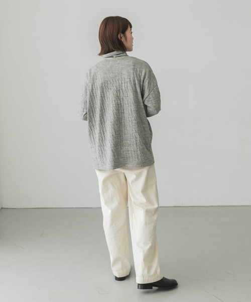 かぐれ(カグレ)の「ウールコットンワイドタートル(Tシャツ/カットソー・レディース・チャコールグレー/ライトグレー・FREE)」の19枚目の写真