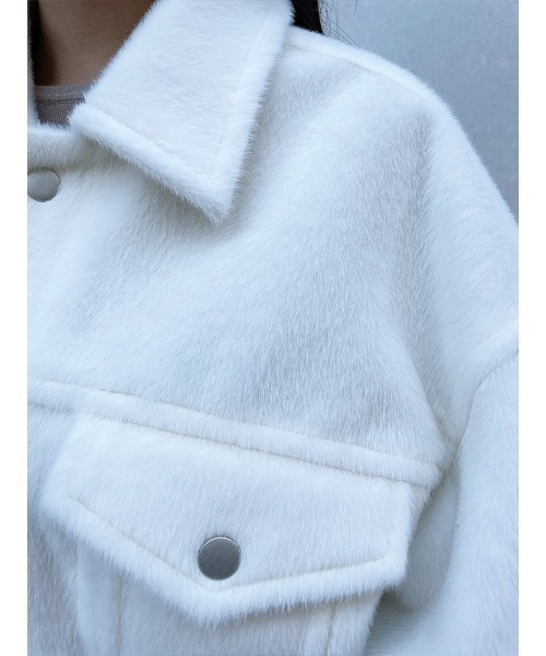 ENVYM（アンビー）の「シャギーショートＪＫ（その他アウター・レディース・ホワイト/ブラック・FREE）」の21枚目の写真