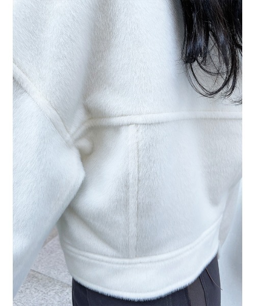 ENVYM（アンビー）の「シャギーショートＪＫ（その他アウター・レディース・ホワイト/ブラック・FREE）」の18枚目の写真