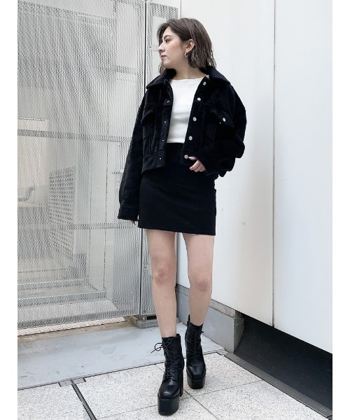 ENVYM（アンビー）の「シャギーショートＪＫ（その他アウター・レディース・ホワイト/ブラック・FREE）」の10枚目の写真