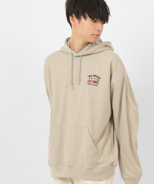 POWER TO THE PEOPLE（パワートゥーザピープル）の「【POWER TO THE PEOPLE/パワー トゥザ ピープル】 バックデザイン Hippie＆Wagon 刺繍 プルパーカー（パーカー・レディース・チャコールグレー/オレンジ/マルチ/グレイッシュベージュ・M/L/XL）」の21枚目の写真