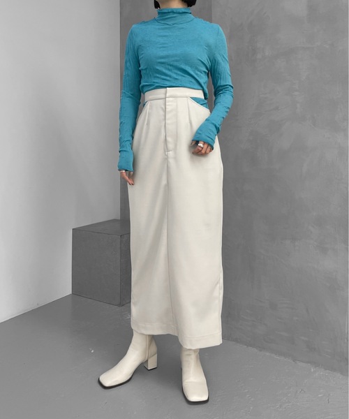 Solace（ソレイス）の「ハイウエストサイドオープンIラインスカート（スカート・レディース・ブラック/ベージュ/ピンク・LARGE/MEDIUM）」の19枚目の写真