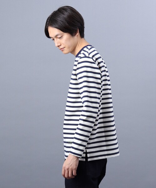 TAKEO KIKUCHI(タケオキクチ)の「◆ポンチ ボーダー カットソー(Tシャツ/カットソー・メンズ・ネイビー系2/ダークブラウン系2/ホワイト系3・02/03/04)」の6枚目の写真
